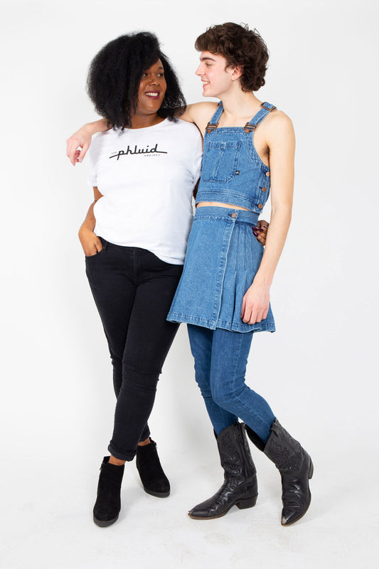 We are a gender-free brand (androgynous, unisex, gender neutral) selling clothing, accessories, and beauty for the LGBTQIA+ community (lesbian, gay, trans, pansexual queer)