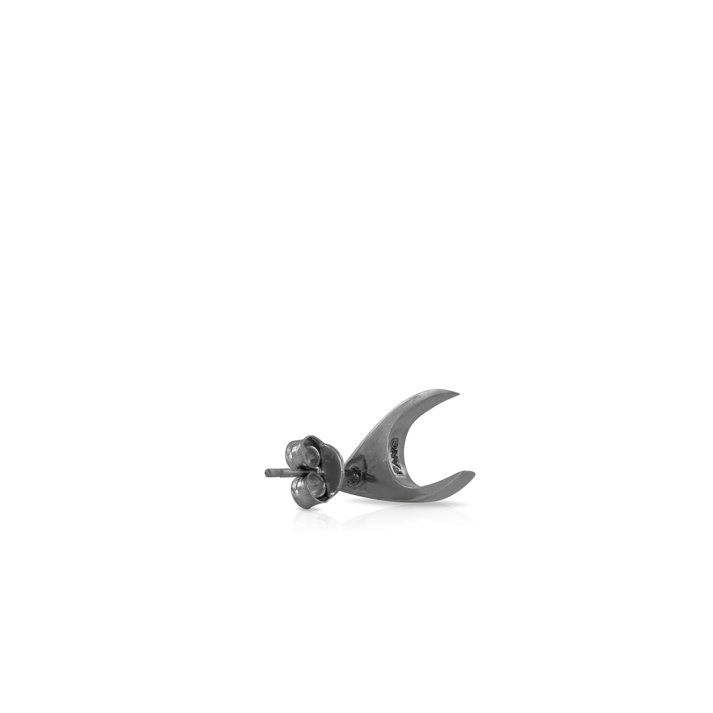 FANG: FANG Logo Stud Earring Black Rhodium (Single)