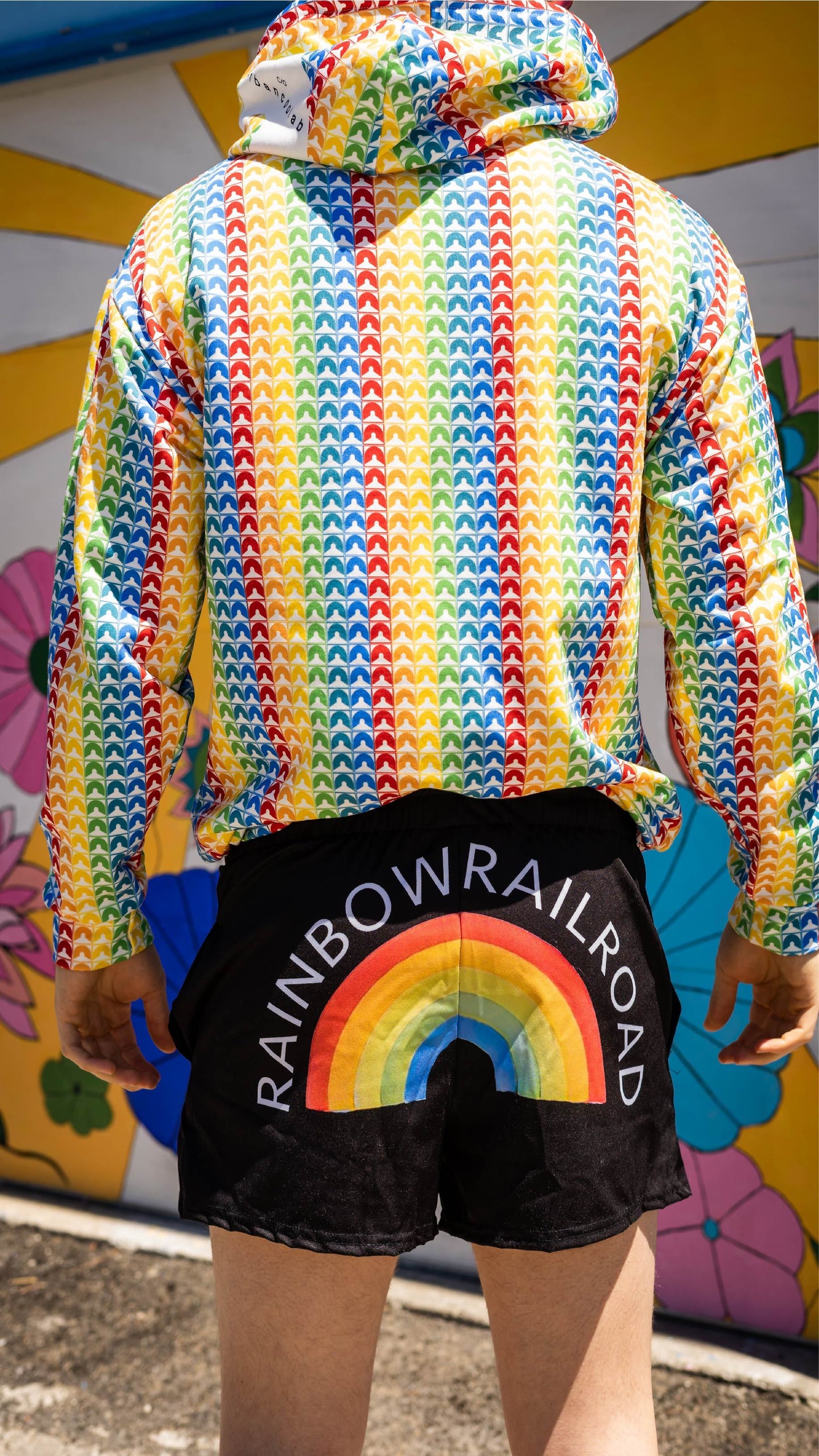 UrbanCoolab: Rainbow Railroad: RR - 'Weave' Hoodie (Rainbow)
