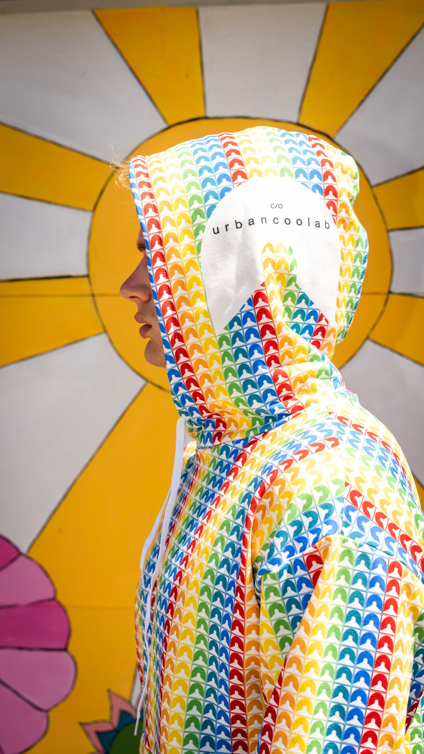 UrbanCoolab: Rainbow Railroad: RR - 'Weave' Hoodie (Rainbow)