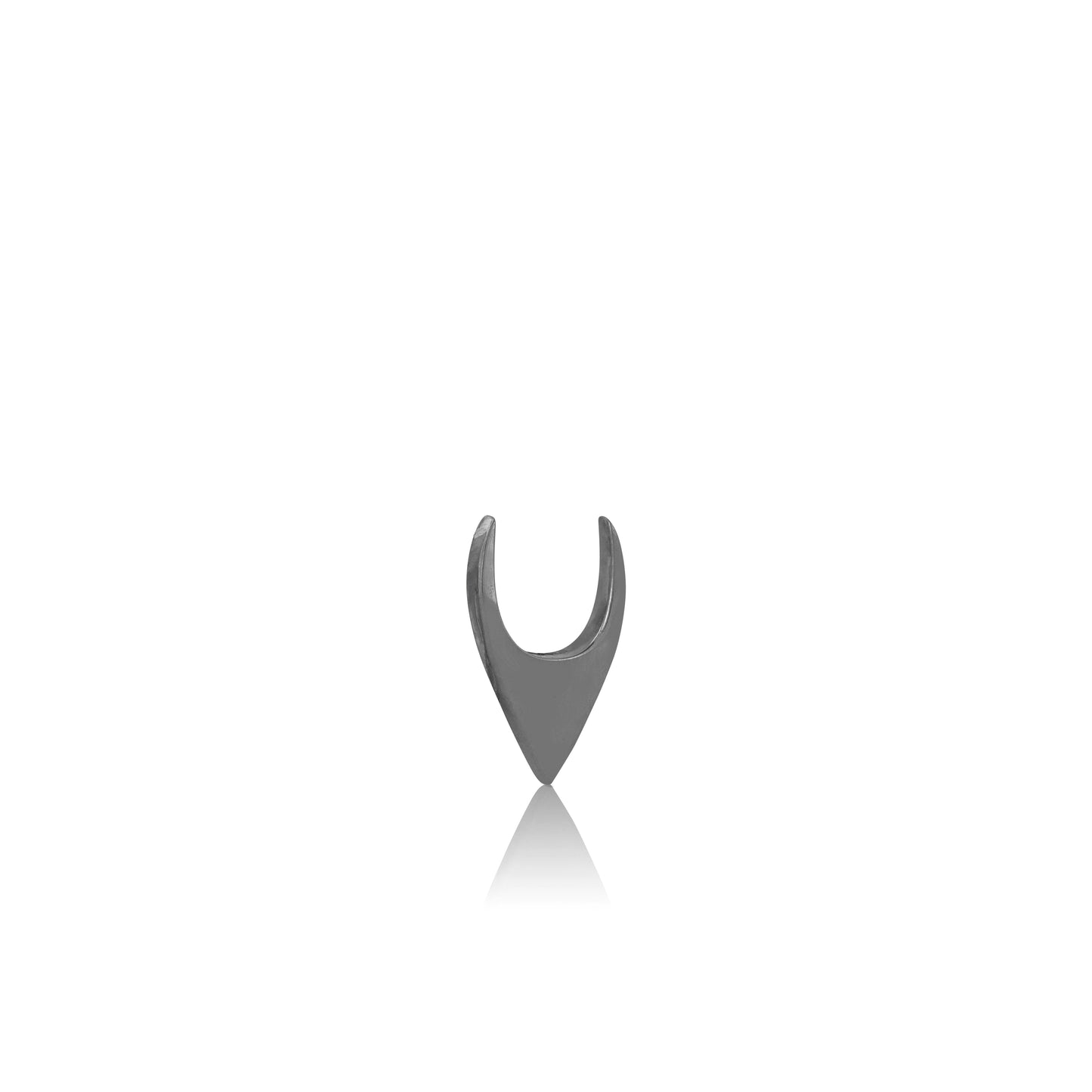 FANG: FANG Logo Stud Earring Black Rhodium (Single)