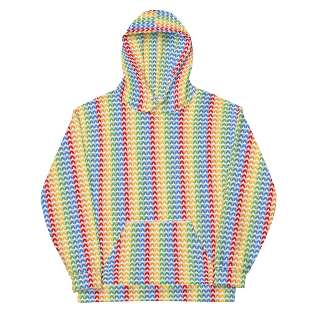 UrbanCoolab: Rainbow Railroad: RR - 'Weave' Hoodie (Rainbow)