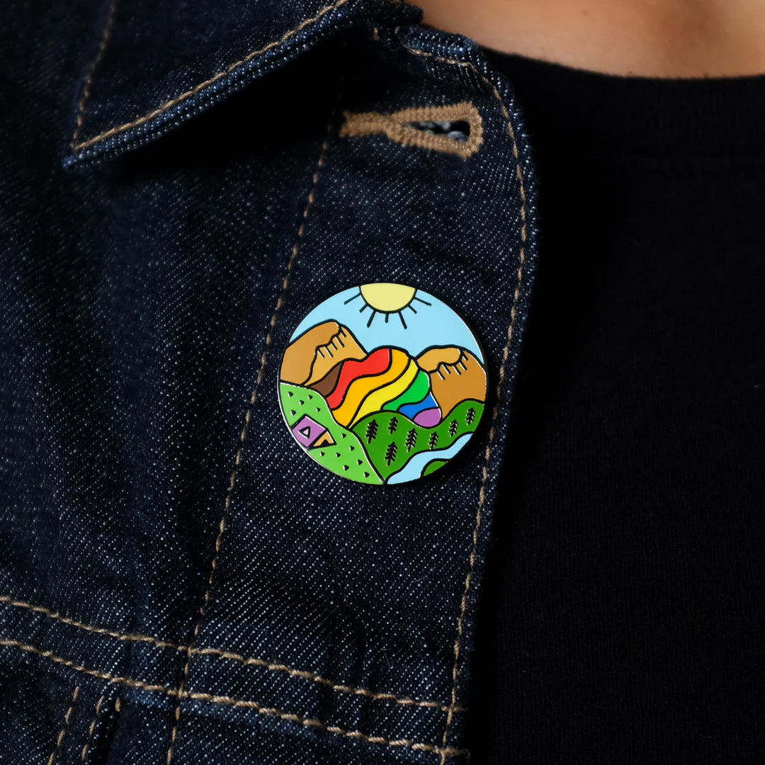 Queer Nature Rainbow Mountain Pin
