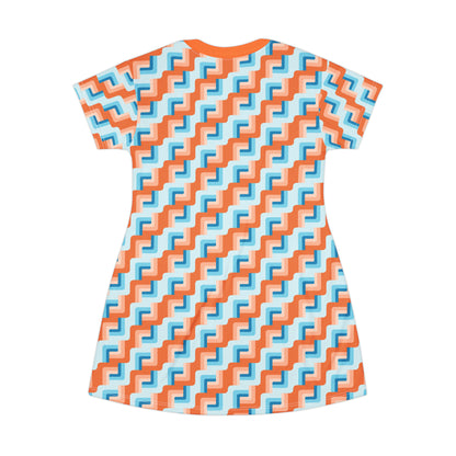 Waves T-Shirt Dress
