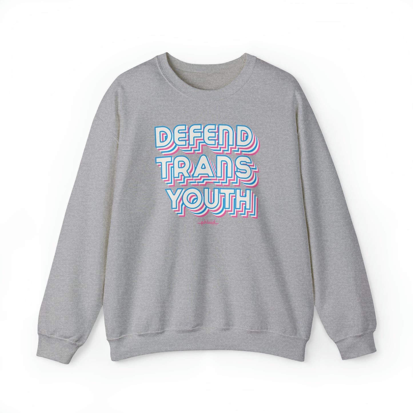 Defend  Trans Youth Crewneck Sweatshirt