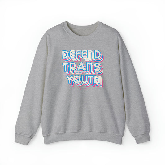 Defend  Trans Youth Crewneck Sweatshirt