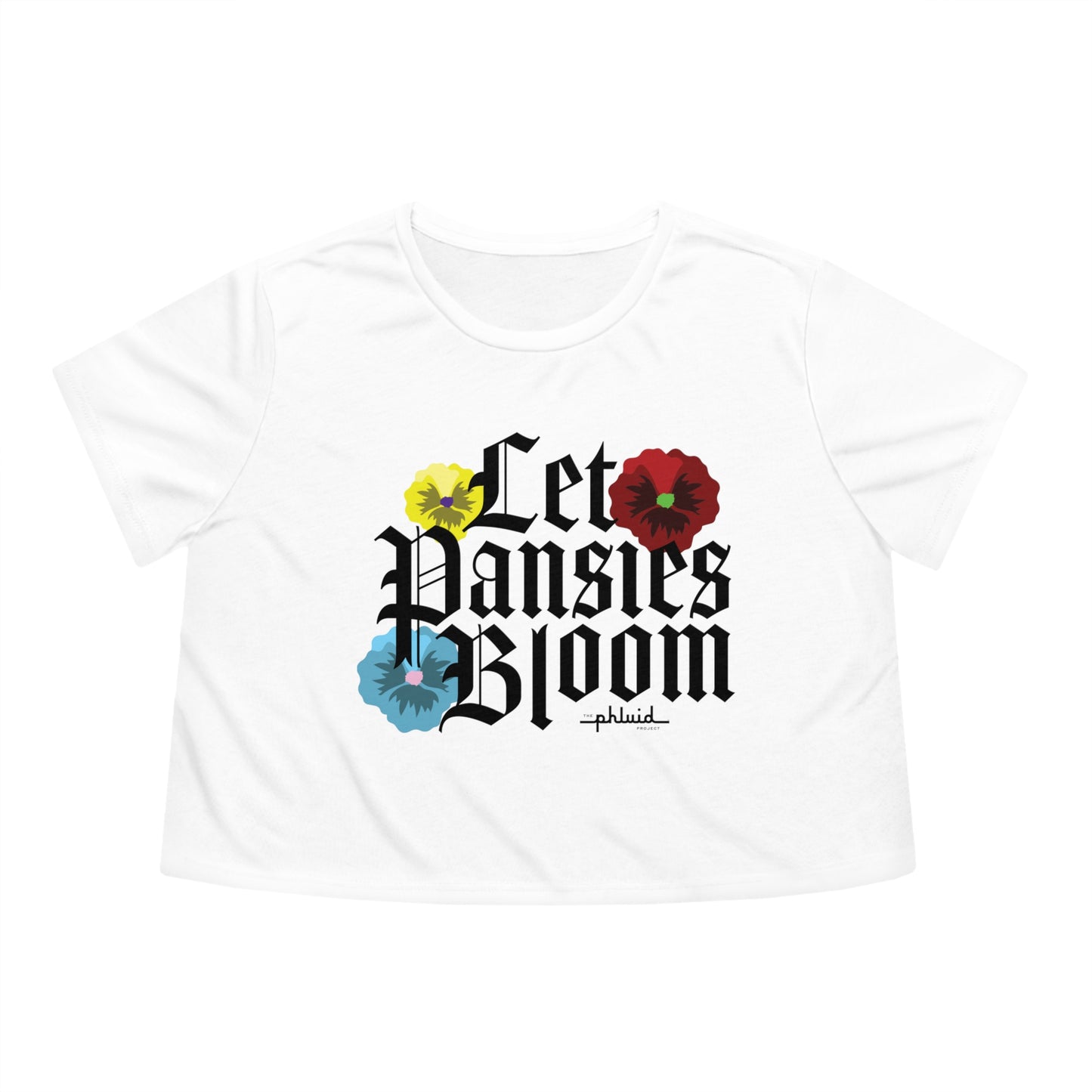 Let Pansies Bloom Crop Tee