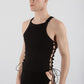 Lace-Up Ribbed Tank