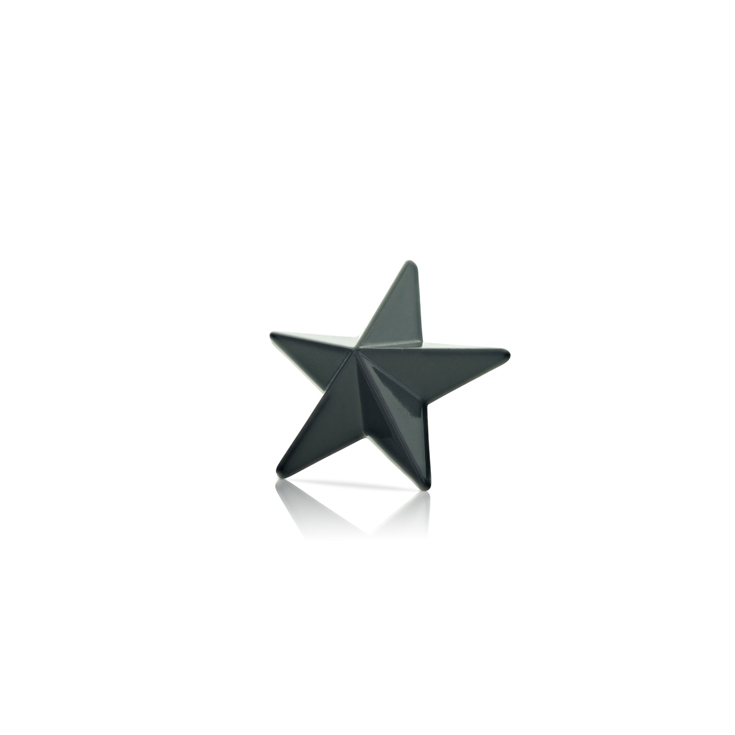 FANG: Three-Dimensional Black Star Stud Earring (Single)