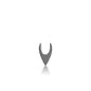 FANG: FANG Logo Stud Earring Black Rhodium (Single)