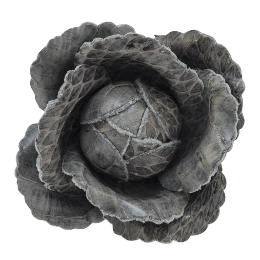 Fleur'd Pins: Moon Mist Grey Snakeskin Cabbage Rose Pin