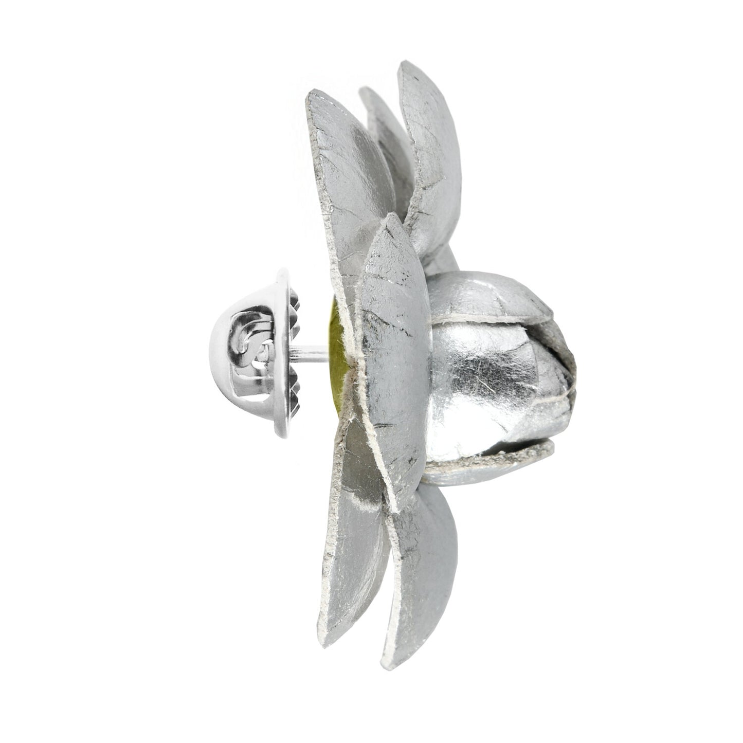 Fleur'd Pins: Silver Leather Camellia Pin