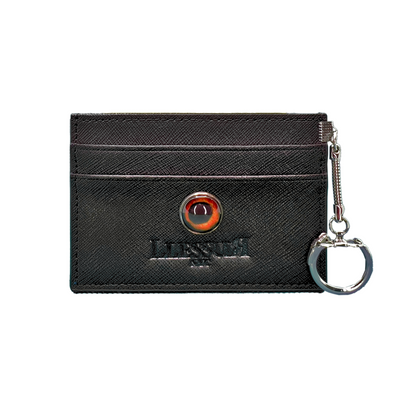 LLESSUR NYC: Evil Eye Embellished Cardholder with Keychain Ring