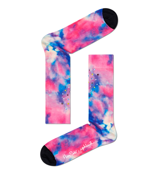 Happy Socks x Phluid: Rainbow Cloud Sock